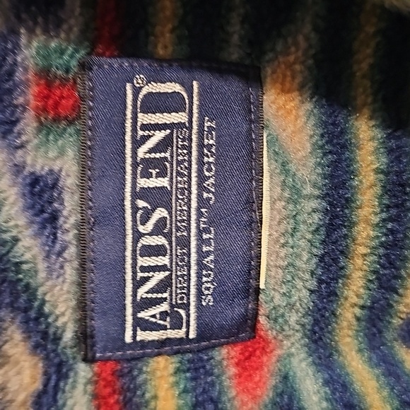 Lands' End Men's Squall Jacket with Aztec Patterned Lining And Self Collar - Picture 2 of 6